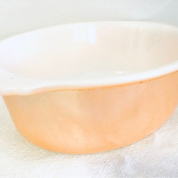 Vintage Anchor Hocking Fire King Peach Lustre Casserole 1.5 QT #467 - Picture 2 of 7